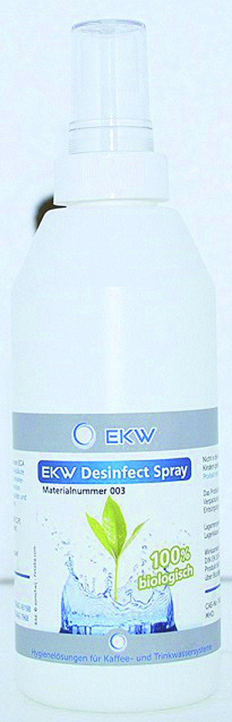 Desinfektionsmittel gegen Viren EKW Desinfect Spray-EKWOO3-EKW Desinfect für Wasserzapfanlagen-getraenkezapfanlagen.net