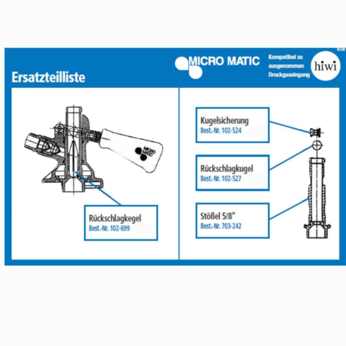 Ersatzteil zu Flachzapfkopf Micro Matic / HIWI-ahFlachM--getraenkezapfanlagen.net