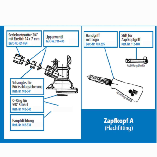 Ersatzteil zu Flachzapfkopf Micro Matic / HIWI-ahFlachM--getraenkezapfanlagen.net