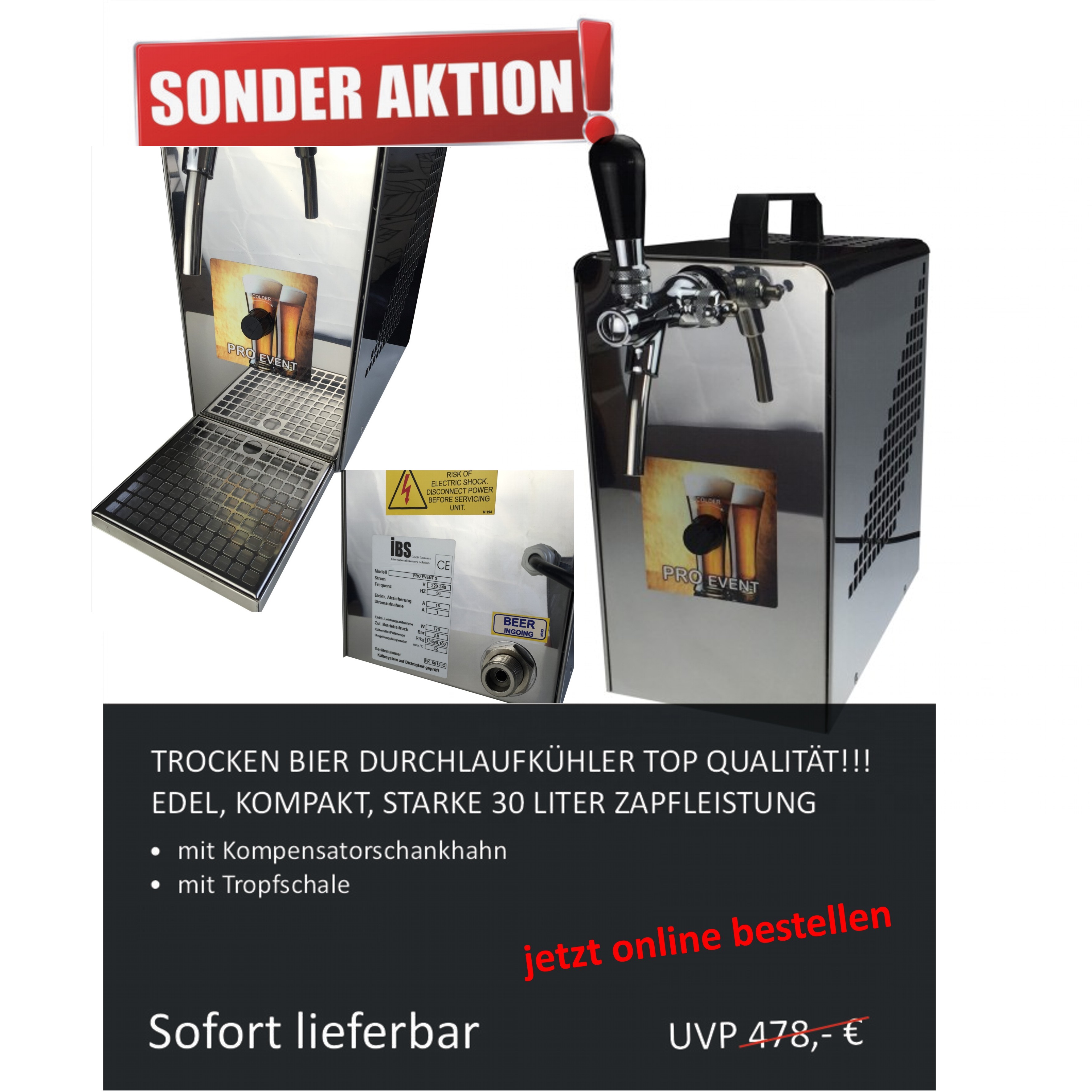 Bierkühler 30 Liter/h Lieferung inkl. Tropfschale-A01-getraenkezapfanlagen.net Bierkühler 30 Liter/h Lieferung inkl. Tropfschale-A01-LindrBierkühler 30 Liter/h Lieferung inkl. Tropfschale-getraenkezapfanlagen.net
