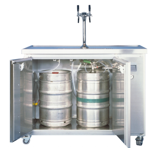 Mobile Biertheke MT2 mit Durchlaufkühlung für 2 Bierfässer